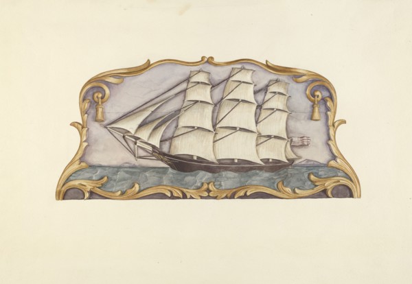 Ship Carver's Sign, c. 1938. Creator: Dorothy Hay Jensen.