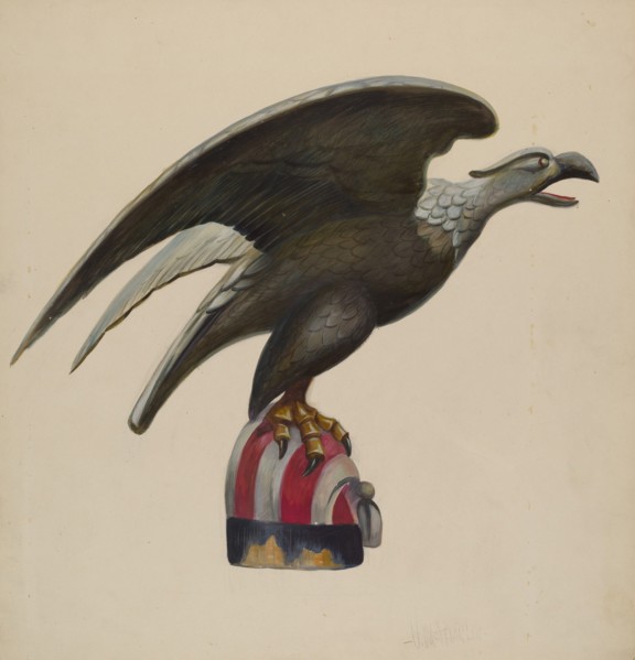 Pilot House Figure (Eagle), c. 1937. Creator: Vincent McPharlin.