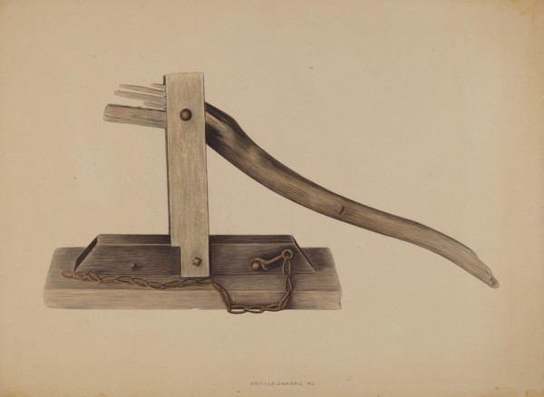 Wheel Jack, 1940. Creator: Orville Skaren.
