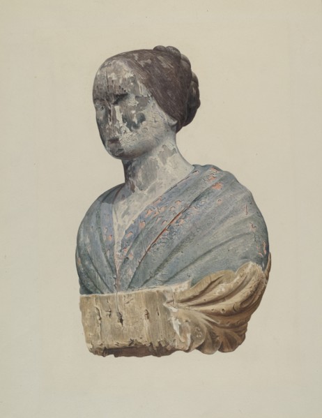 Figurehead from Schooner "Polly", 1935/1942. Creator: Alton K. Skillin.