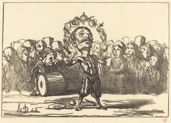 Les saltimbanques, 1880. Creator: Honore Daumier.