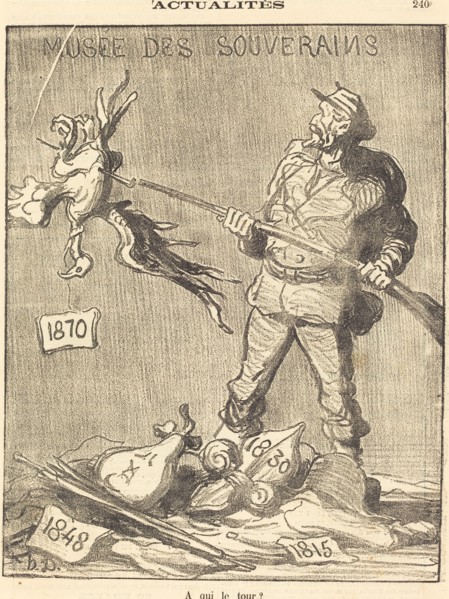 A qui le tour?, 1870. Creator: Honore Daumier.