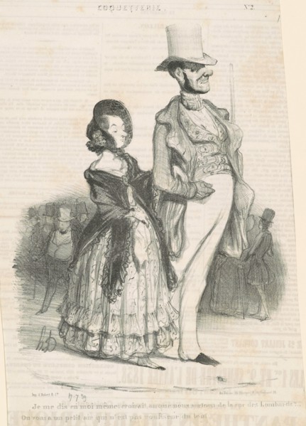 Je me dis en moi-même, 1839. Creator: Honore Daumier.
