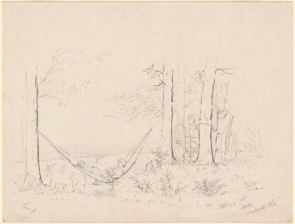 Camp, 1862. Creator: James Wells Champney.