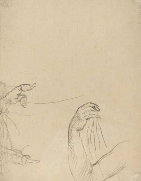 Study of Two Putti and a Draped Arm [verso]. Creator: Giovanni Battista Cipriani.