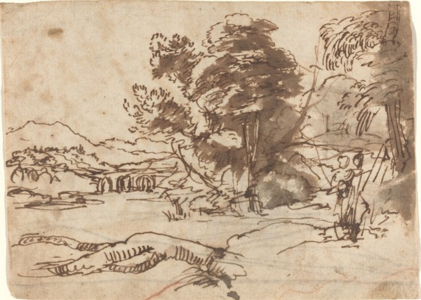 River Landscape, c. 1635/1638. Creator: Claude Lorrain.