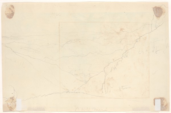 Mountain Landscape [verso], c. 1828. Creator: Thomas Cole.