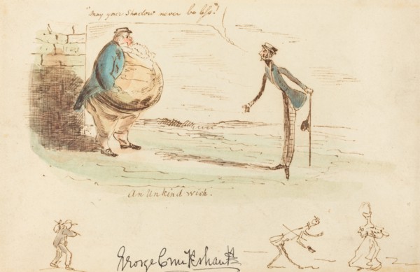 An Unkind Wish, c. 1833. Creator: George Cruikshank.