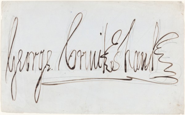 George Cruikshank (decorative signature). Creator: George Cruikshank.
