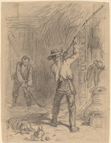 Man Flailing, 1850s. Creator: Felix Octavius Carr Darley.