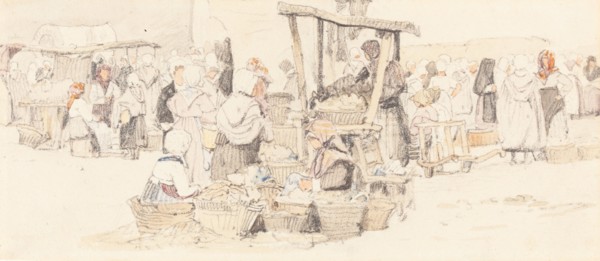 An Outdoor Market. Creator: Samuel Prout.