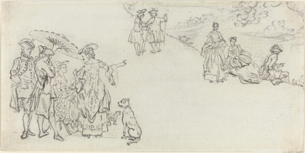 Ladies and Gentlemen in a Country Park. Creator: Paul Sandby.