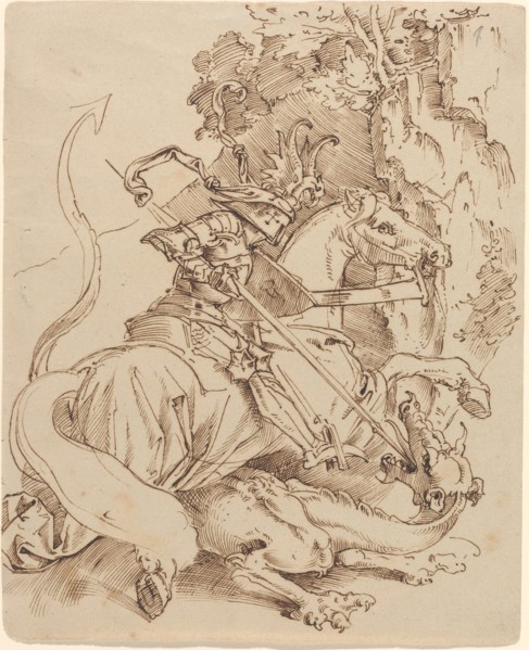 Saint George and the Dragon, 1825/1830. Creator: Moritz von Schwind.