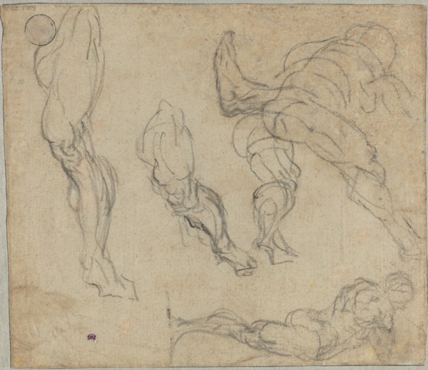 Figures and Legs (verso), 1575/1580. Creator: Jacopo Tintoretto.