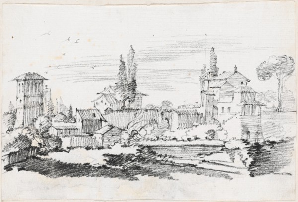 Houses in Italy, 1744/1750. Creator: Joseph-Marie Vien the Elder.