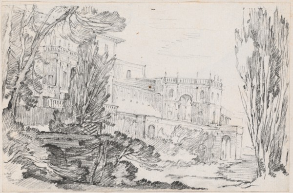 Villa d'Este, Tivoli, 1744/1750. Creator: Joseph-Marie Vien the Elder.