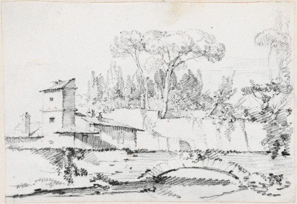 View of the Prato of the Villa Borghese, 1744/1750. Creator: Joseph-Marie Vien the Elder.