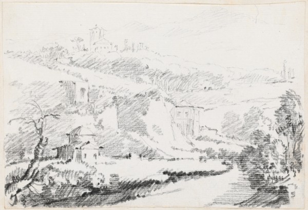 Landscape in the Alban Hills, 1744/1750. Creator: Joseph-Marie Vien the Elder.