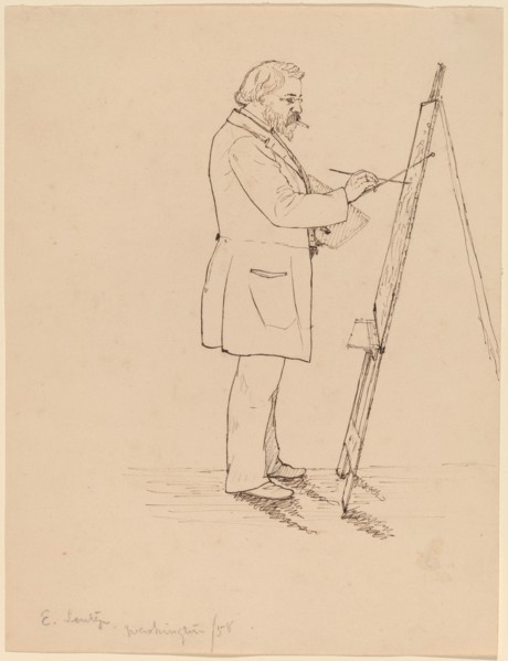 Sketching - Emanuel Leutze, 1858. Creator: John Quincy Adams Ward.