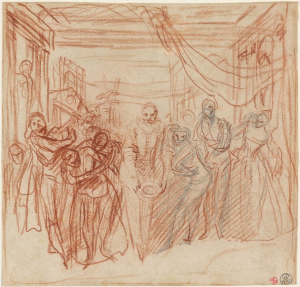 Italian Comedians Taking Their Bows, c. 1718. Creator: Jean-Antoine Watteau.