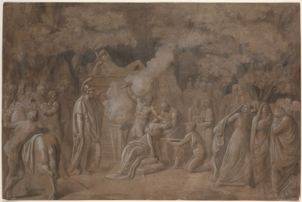 Death of Iphigenia (?), possibly c. 1758/1759. Creator: Benjamin West.