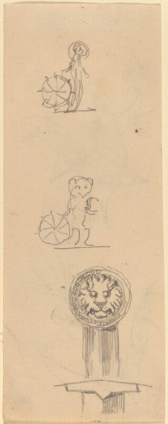 Sheet of Sketches [recto], late 19th century. Creator: Beatrix Godwin Whistler.