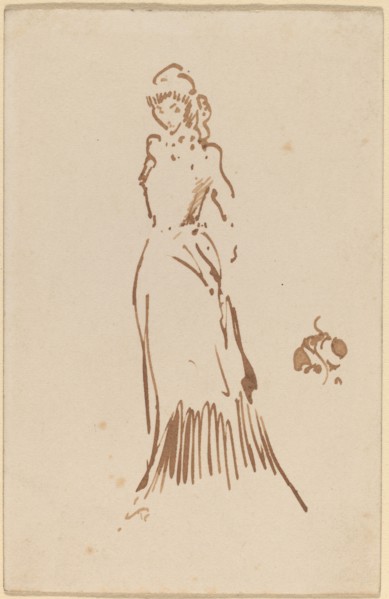 Standing Female Figure, c. 1883. Creator: James Abbott McNeill Whistler.