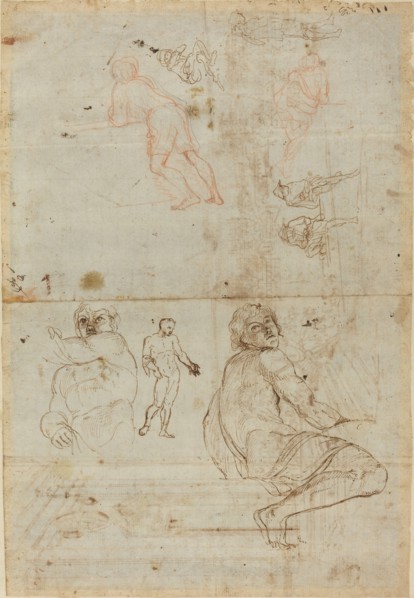 Figures from the Farnese Palace and from Life, c. 1710. Creator: Gaspar van Wittell.
