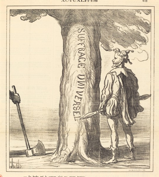 La hache qui le coupera n'est pas encore trempée, 1871. Creator: Honore Daumier.