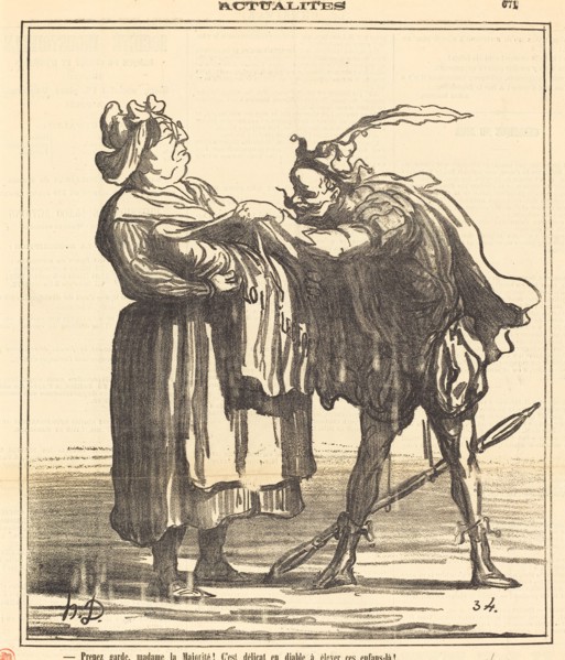Prenez garde, madame la Majorité!, 1871. Creator: Honore Daumier.