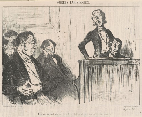 Une soirée musicale, 19th century. Creator: Honore Daumier.