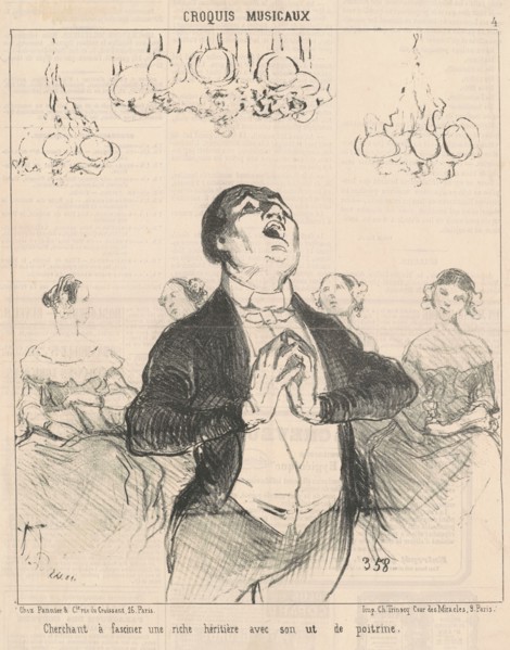 Cherchant à fasciner une riche héritière..., 19th century. Creator: Honore Daumier.