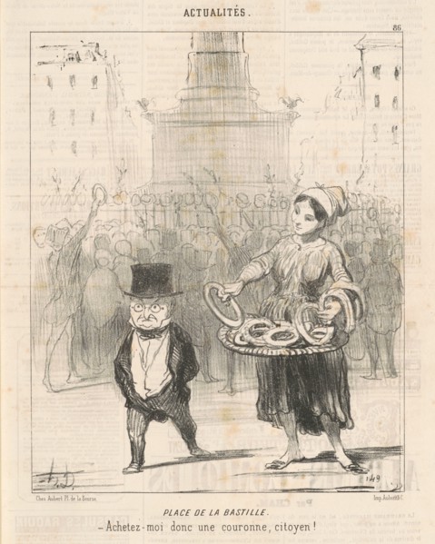 Place de la Bastille, 1850.  Creator: Honore Daumier.