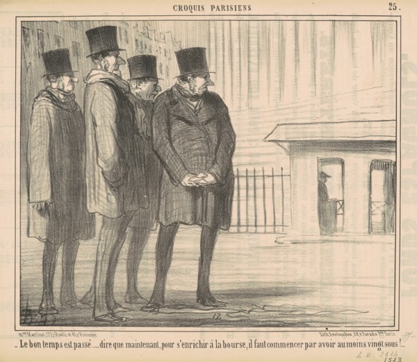 Le bon temps est passé ..., 19th century. Creator: Honore Daumier.