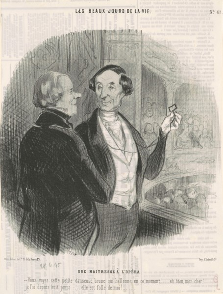Une maitresse a l'opera, 19th century. Creator: Honore Daumier.
