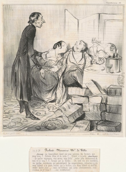 Robert Macaire M[archan]d de Bibles, 19th century. Creator: Honore Daumier.