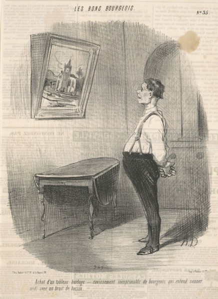 Achat d'un tableau horloge, 19th century. Creator: Honore Daumier.