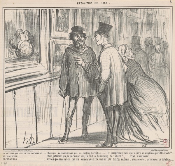 Le peintre qui a eu un tableau refusé ..., 19th century. Creator: Honore Daumier.