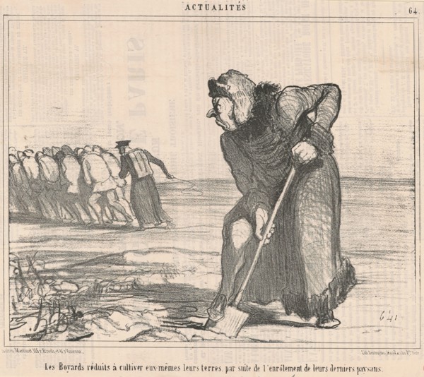 Les Boyards réduits a cultiver ..., 19th century. Creator: Honore Daumier.