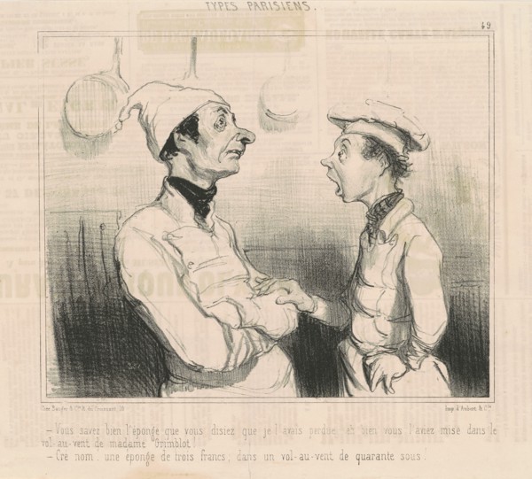 Vous savez bien l'éponge que vous disiez..., 1842. Creator: Honore Daumier.