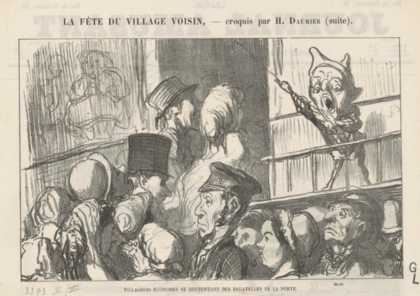 Villageois économes se contentant ... ; A la campagne, pas de grèves de cochers ..., 19th century. Creator: Honore Daumier.