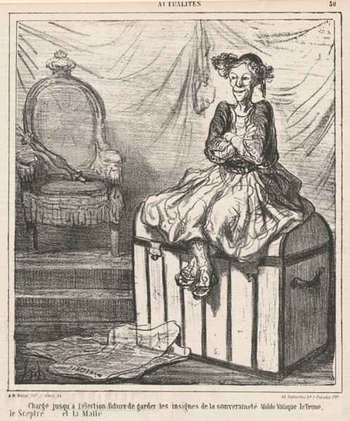 Chargé ... de garder les insignes de la souverainté, 19th century. Creator: Honore Daumier.
