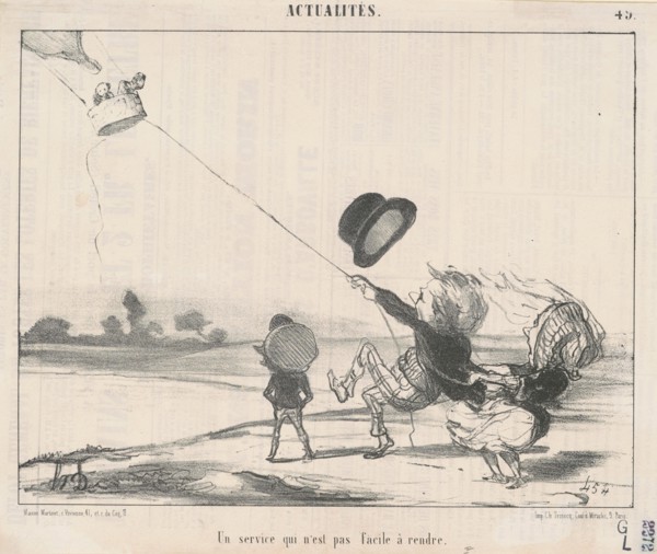 Un service ... pas facile a rendre, 19th century. Creator: Honore Daumier.