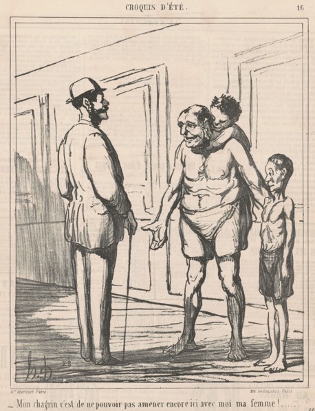 Mon chagrin c'est de ne pouvoir ..., 19th century. Creator: Honore Daumier.