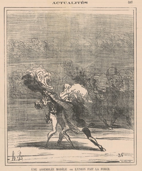 Une assembleé modèle ..., 19th century. Creator: Honore Daumier.