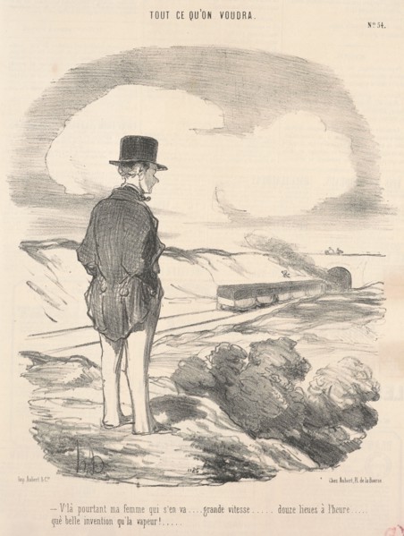 V'la pourtant ma femme qui s'en va ..., 19th century. Creator: Honore Daumier.