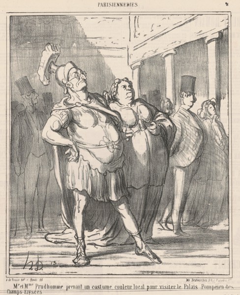 Mr. et Mme Prudhomme prenant un ..., 19th century. Creator: Honore Daumier.