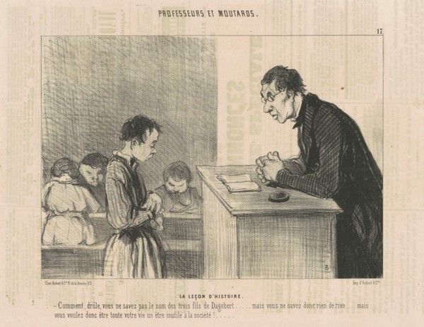 Le leçon d'histoire, 19th century. Creator: Honore Daumier.