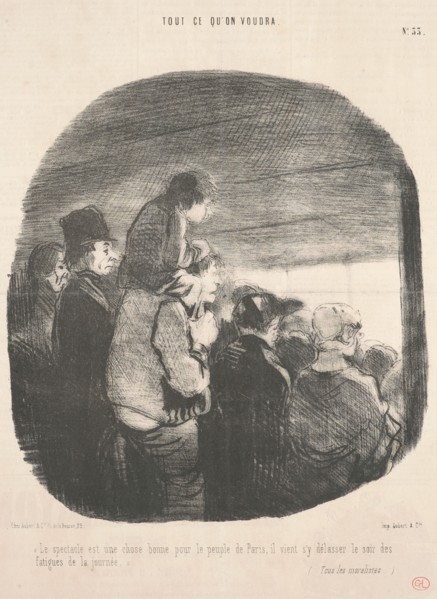 Le spectacle est une chose bonne pour le peuple de Paris ..., 1849. Creator: Honore Daumier.