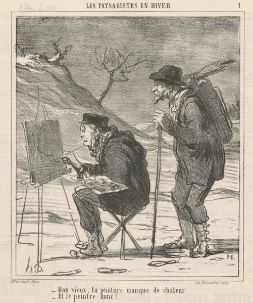 Mon vieux, ta peinture manque de chaleur ..., 19th century. Creator: Honore Daumier.